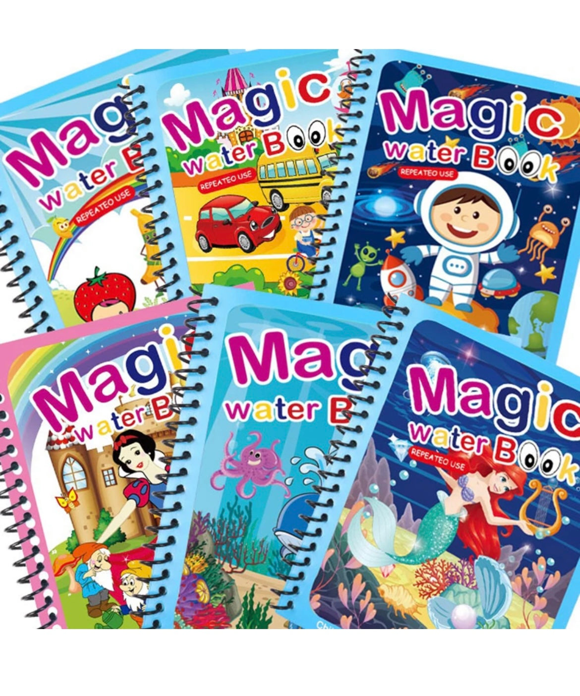 Magic Water Coloring Book - 3 pack